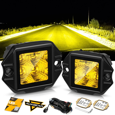 3.5 Inch 40W Flush Mount Amber LED POD Light