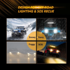 3 Inch 72 Watt 6 Modes White & Amber Sqaure POD Lights