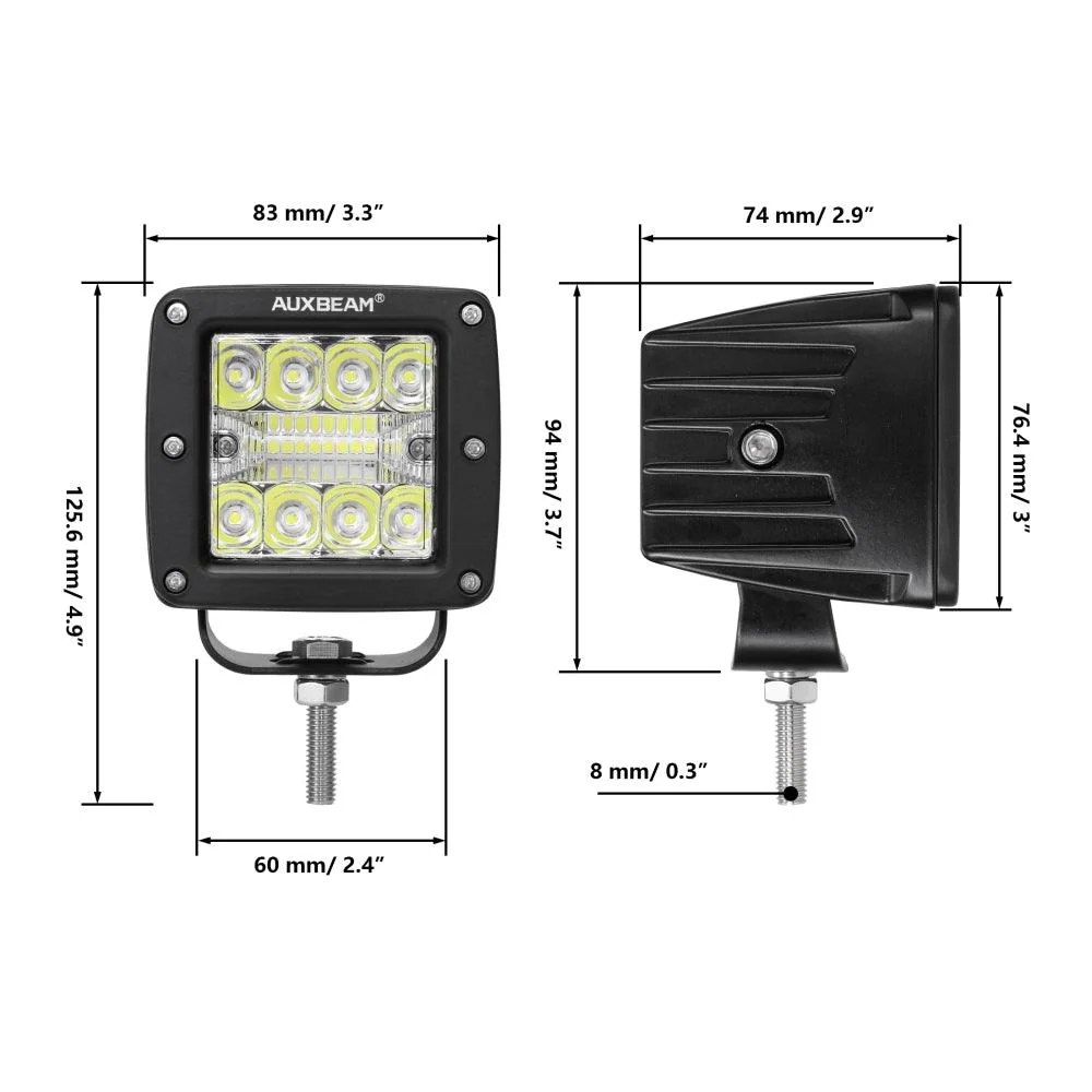 3 Inch 84 Watt 8400 Lumens Spot Beam LED POD Lights