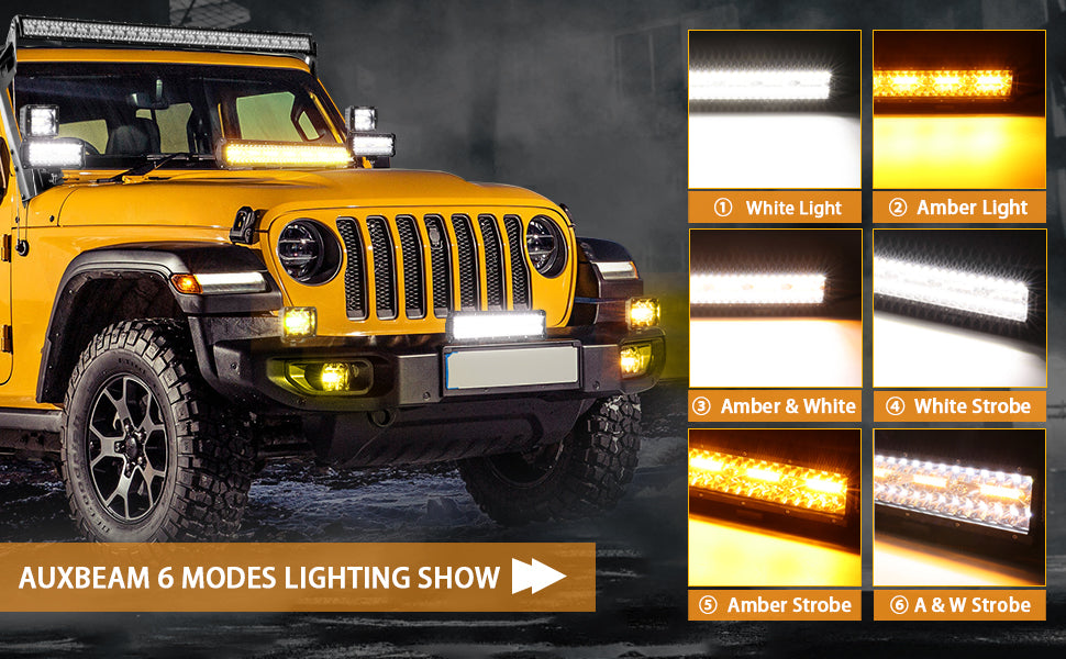 MODES_SERIES_White_Amber_LED_LIGHT_BARS