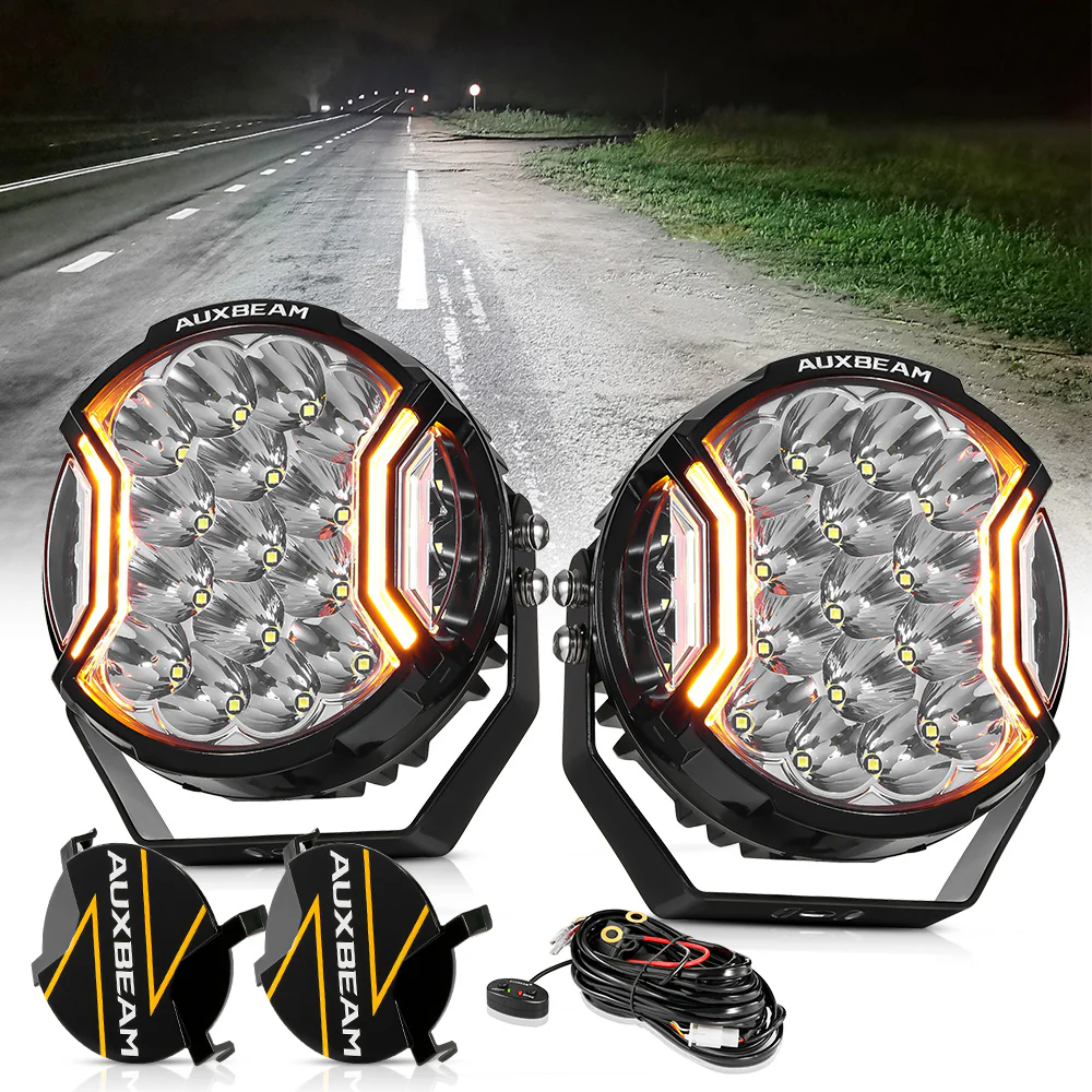 7 Inch 226W LED Side Shooter White & Amber POD Lights | V-Ultra Series