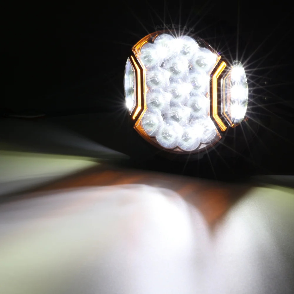 7 Inch 226W LED Side Shooter White & Amber POD Lights | V-Ultra Series