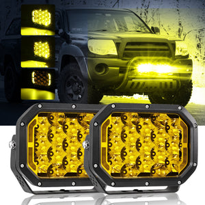 7X5 Inch LED Pods Amber Spot Driving Lights