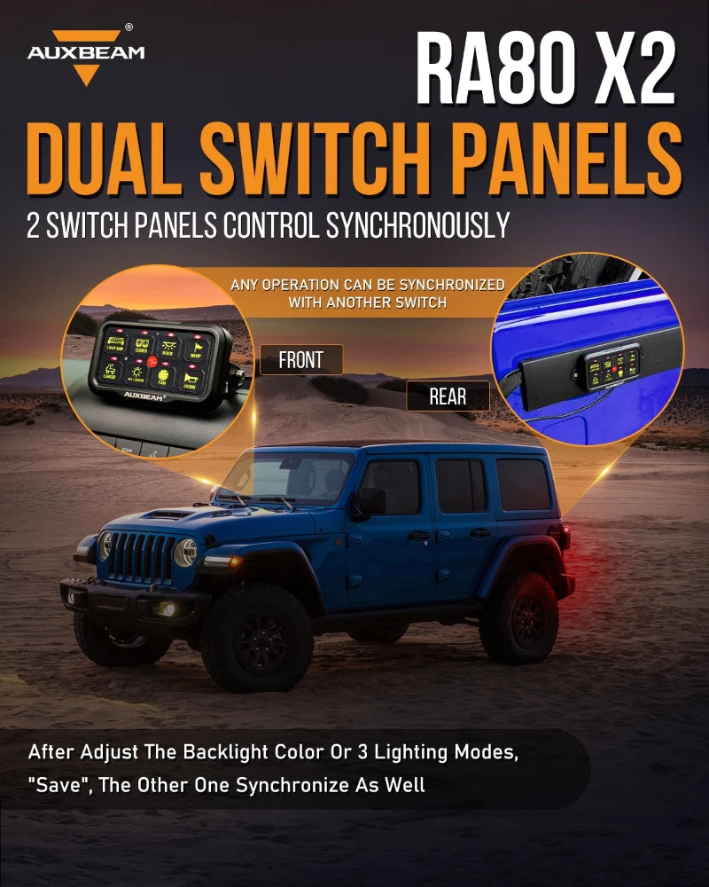 Buy RA80 X2 RGB 8 Gang Switch Panel Online in India