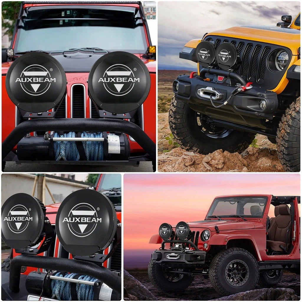 7 Inch 240W 24000Lumens Black LED Driving Lights - AUXBEAM INDIA