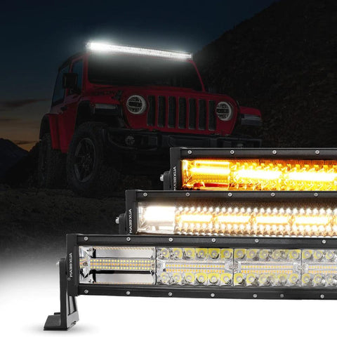 6 MODES SERIES White/Amber LED LIGHT BARS (22