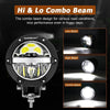 4 Inch 110W Round OFF Road LED Pod Lights Combo Beam With Wiring Harness - AUXBEAM INDIA