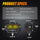 4 Inch 30W Square LED 3000K Spot/Flood Beam Amber LED Pod Lights - AUXBEAM INDIA
