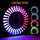 7 inch 80W 8000Lumens LED Headlight RGB Flowing Halo Ring - AUXBEAM INDIA