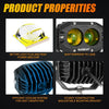 4 Inch 30W Square LED 3000K Spot/Flood Beam Amber LED Pod Lights - AUXBEAM INDIA
