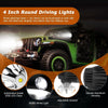 4 Inch 110W Round OFF Road LED Pod Lights Combo Beam With Wiring Harness - AUXBEAM INDIA