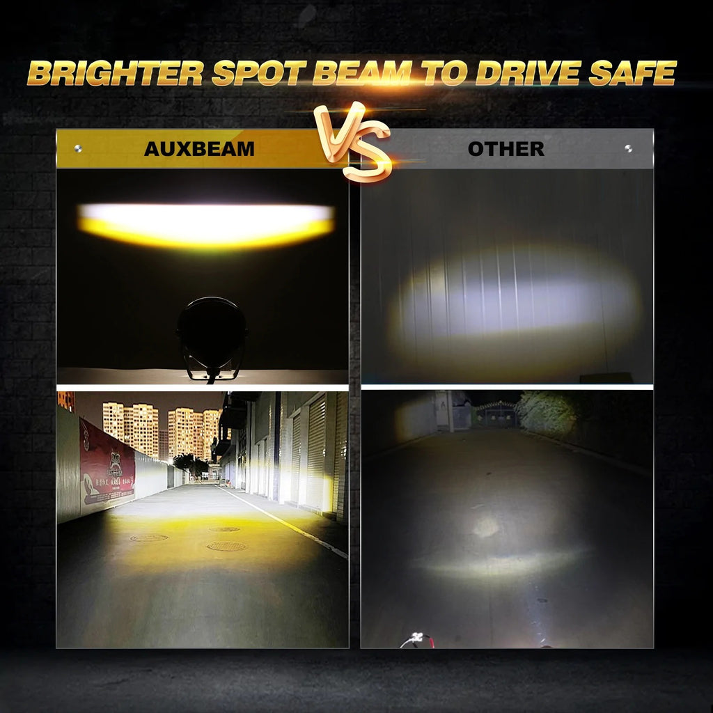 3 Inch 6 Modes White&Amber Round LED Driving POD Lights