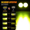 4 Inch 30W Square LED 3000K Spot/Flood Beam Amber LED Pod Lights - AUXBEAM INDIA
