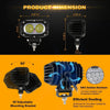 4 Inch 30W Square LED 6000K Spot/Flood Beam White LED Pod Lights - AUXBEAM INDIA