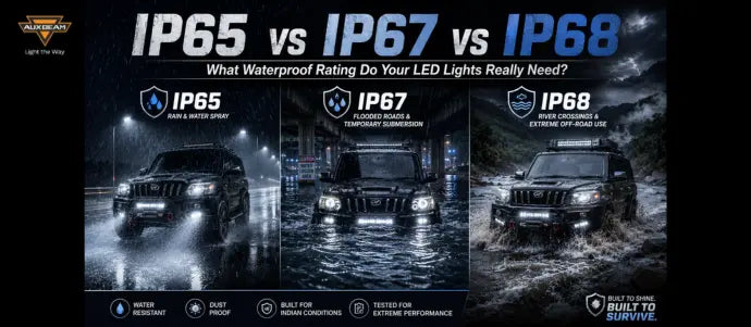 IP65 vs IP67 vs IP68: What Do Waterproof Ratings Mean for Car LED Lights?