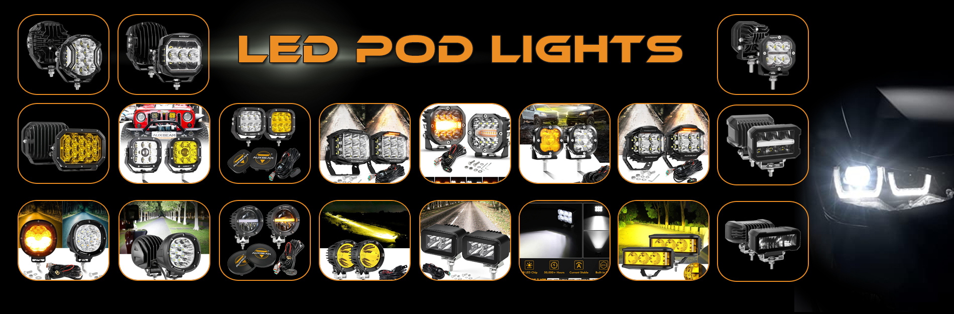 Led Pod Lights & Combo Beam Pods | Auxbeam – AUXBEAM INDIA
