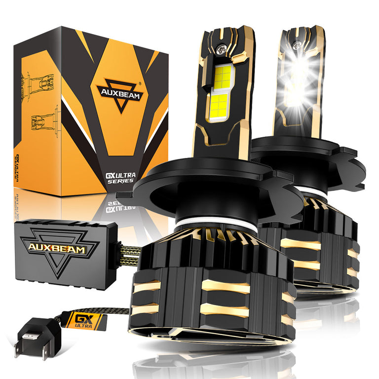 Auxbeam GX Ultra Series H4 LED headlight bulbs 240W 40000 lumens with driver and box, India