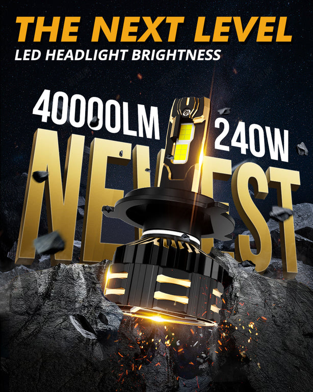 Auxbeam GX Ultra 40000LM 240W LED headlight bulb, newest high brightness LED headlight upgrade