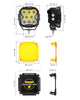 4 Inch Combo LED POD Lights Cube-Z Series | White DRL & Amber Turn signal Lights