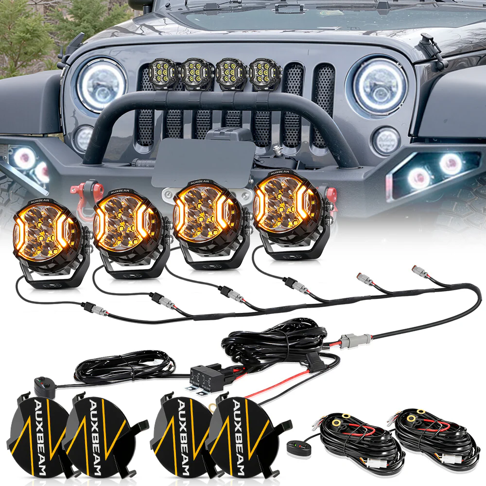 3 Inch 108W LED Side Shooter White & Amber POD Lights | V-Ultra Series