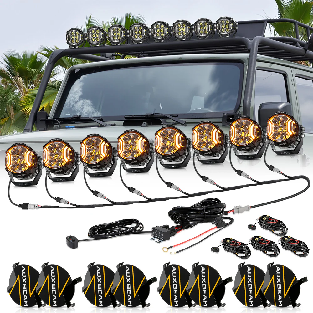 3 Inch 108W LED Side Shooter White & Amber POD Lights | V-Ultra Series