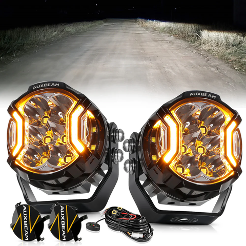3 Inch 108W LED Side Shooter White & Amber With Additional Power Harness
