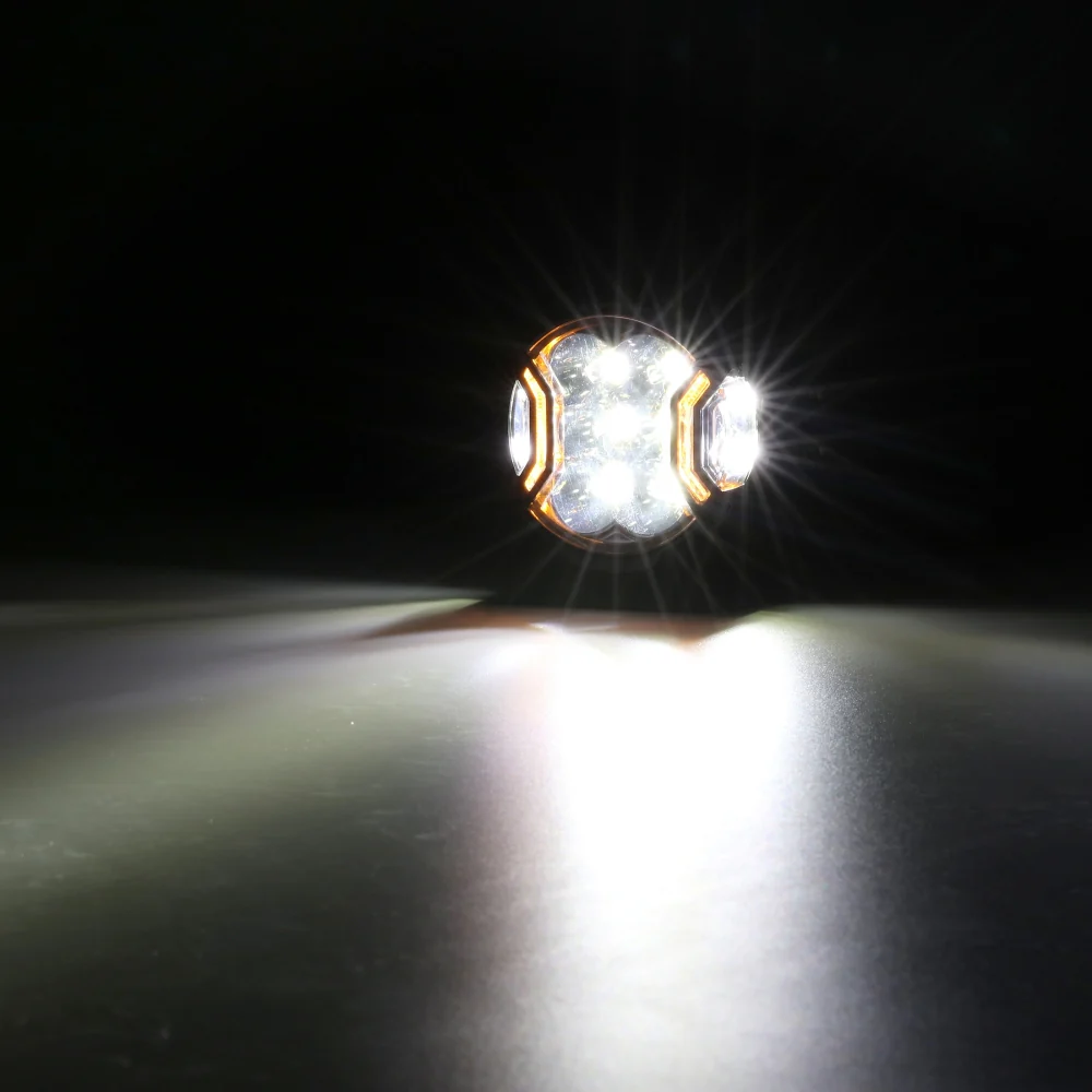 3 Inch 108W LED Side Shooter White & Amber POD Lights | V-Ultra Series