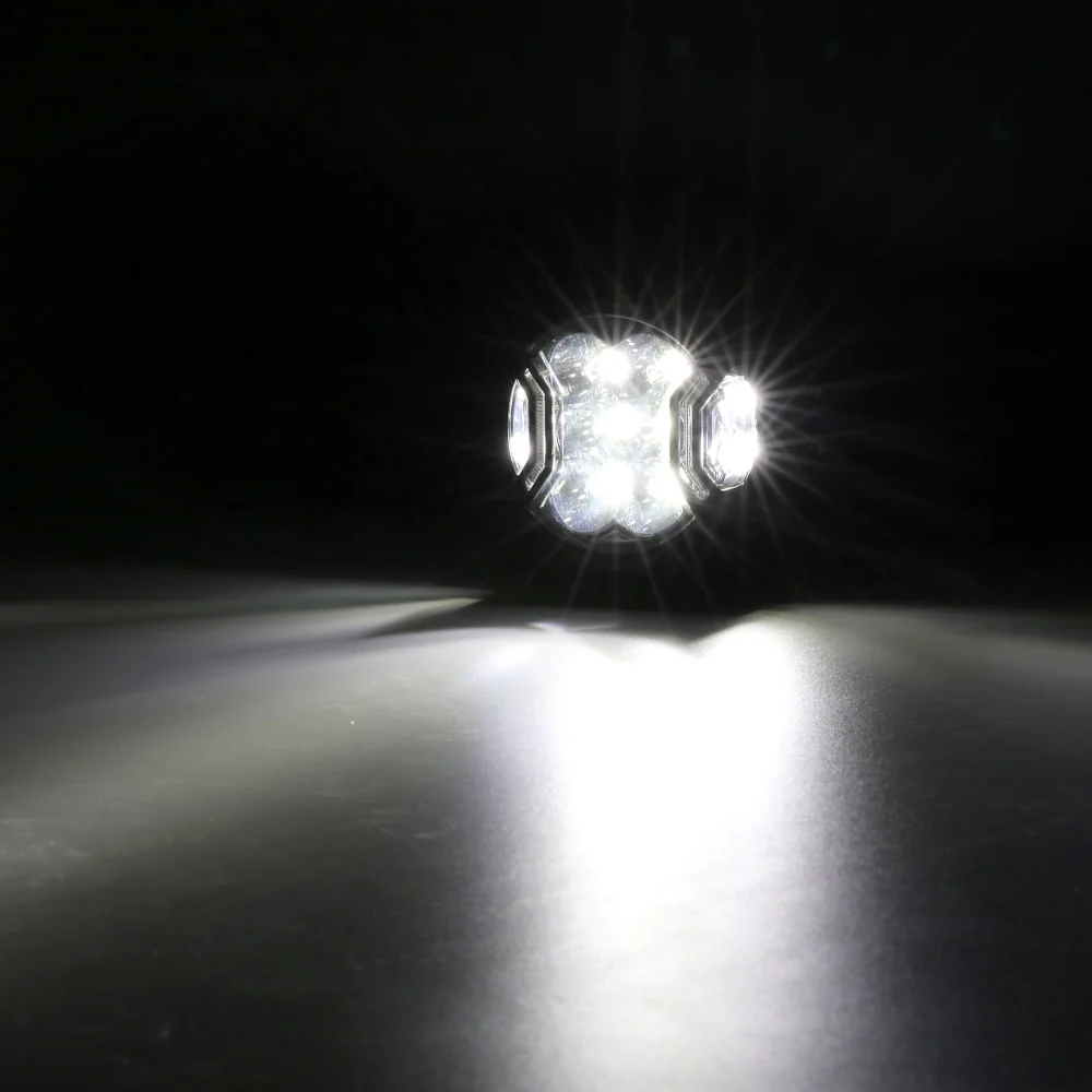 3 Inch 108W LED Side Shooter White & Amber With Additional Power Harness