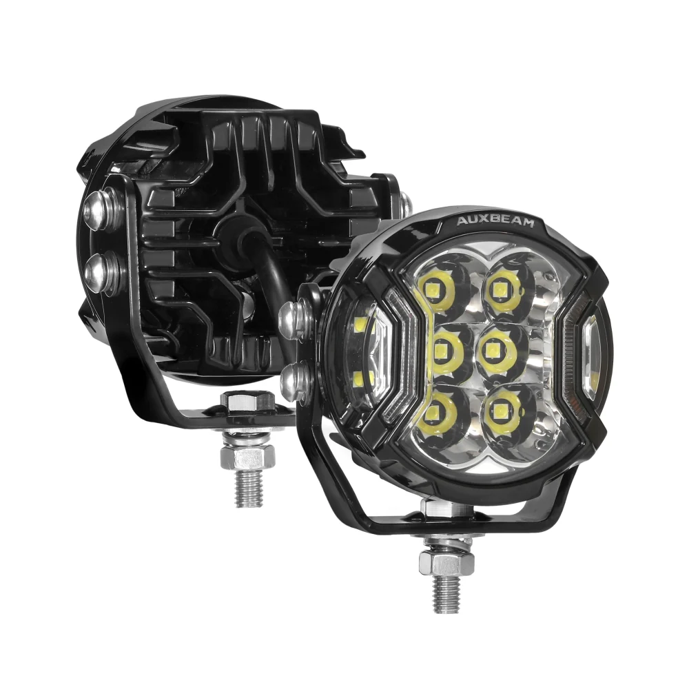 3 Inch 108W LED Side Shooter White & Amber POD Lights | V-Ultra Series