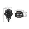 3 Inch 136W 6000K Double Hyperboloid Bi-Led Projector Lens Headlight Projector Lens
