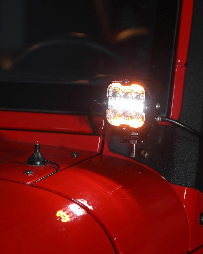 3 Inch 84W LED Combo POD Light Off Road Lights With White & DRL Amber