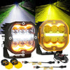 3 Inch 84W LED Combo POD Light Off Road Lights With White & DRL Amber
