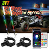 RGB LED Whip Light Rotating Color Changing Flag Pole With Bluetooh Controlled