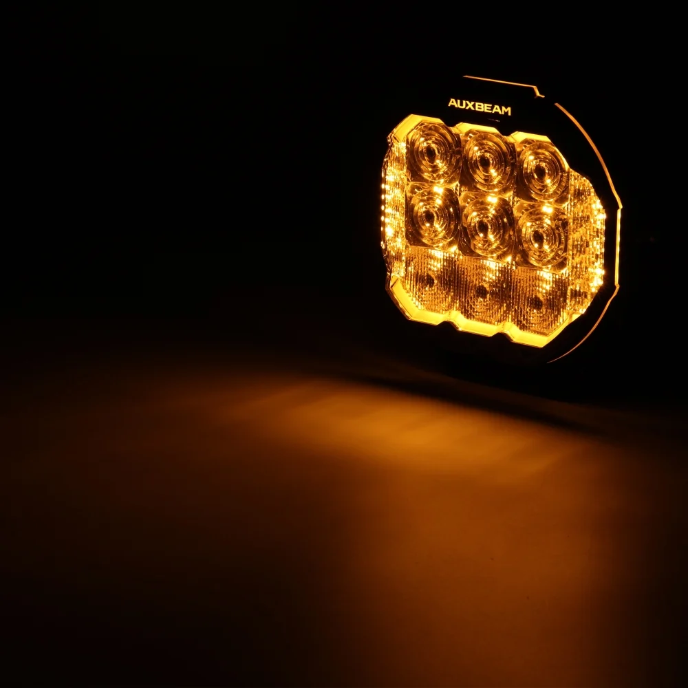 MASTER-T Series 7" Combo Beam Round Off-Road Lights with Amber Backlight