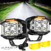 4 inch 92W 8960 LM Side Shooter LED Pod Lights With Amber DRL