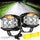 4 inch 92W 8960 LM Side Shooter LED Pod Lights With Amber DRL