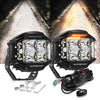 4 inch 92W 8960 LM Side Shooter LED With Additional Power Harness