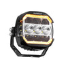 5 Inch 174W LED Side Shooter Pod Lights with White DRL & Amber