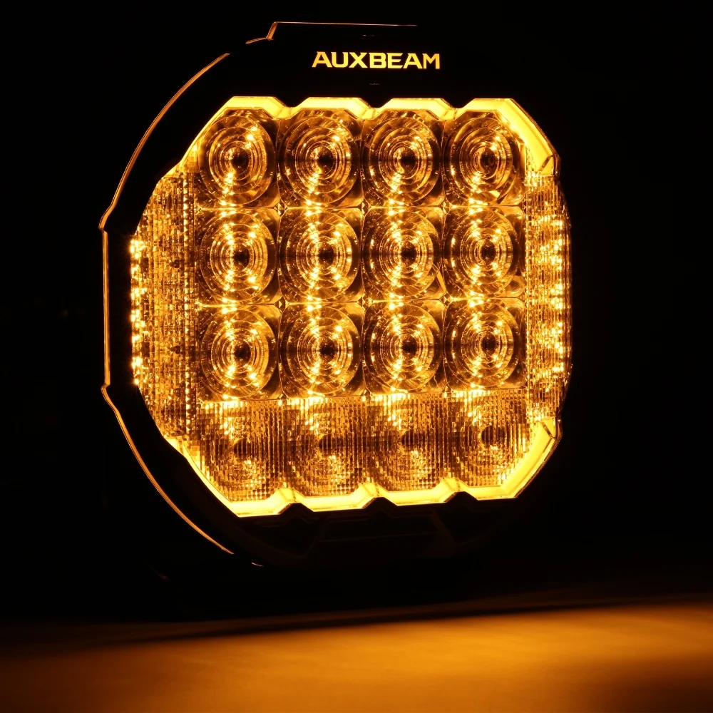 MASTER-T Series 9" Combo Beam Round Off-Road Lights with Amber Backlight
