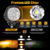 P4 Series | 4 Inch 90w 9000LM 6 Modes LED Pods Driving Lights
