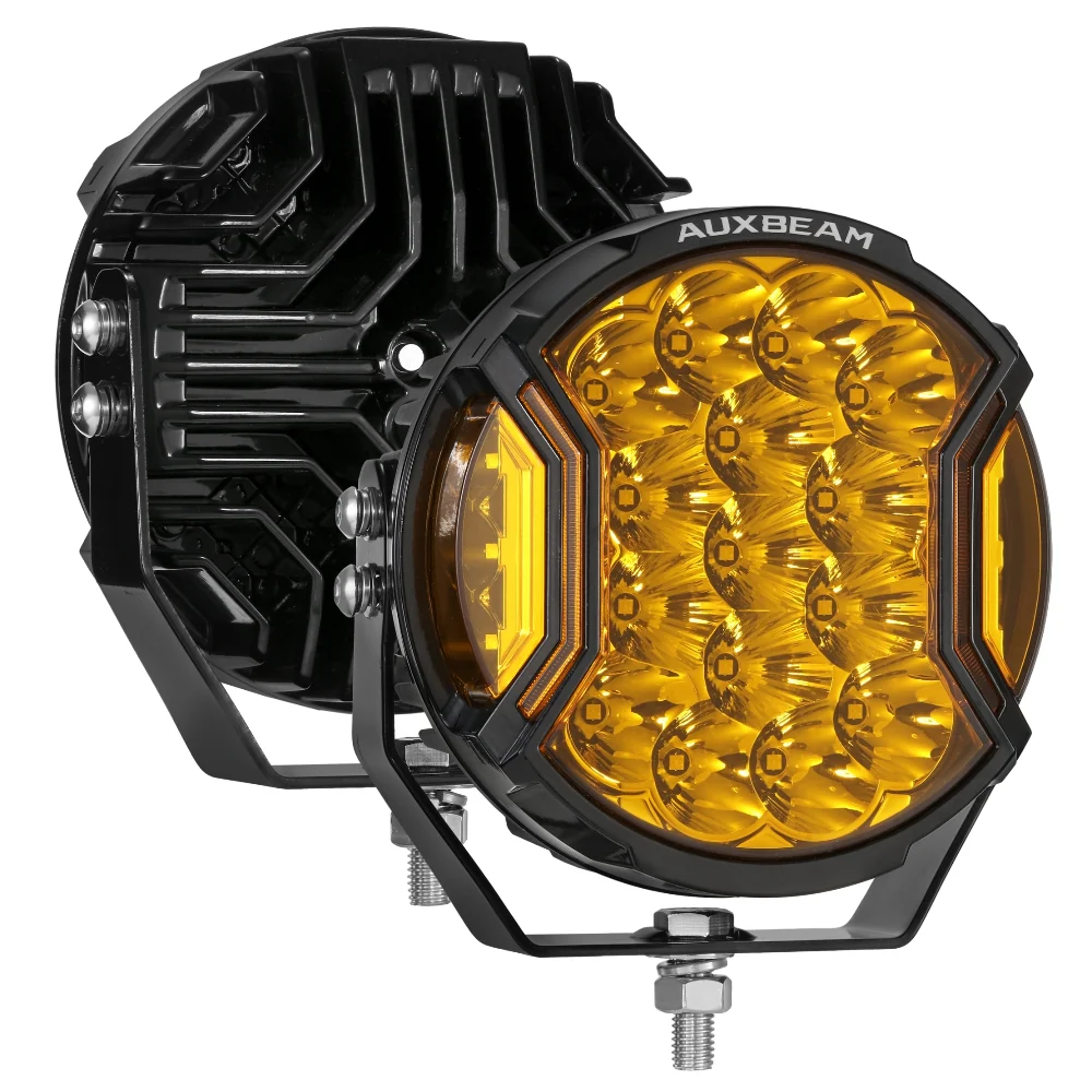 7 Inch 226W LED Side Shooter White & Amber POD Lights | V-Ultra Series