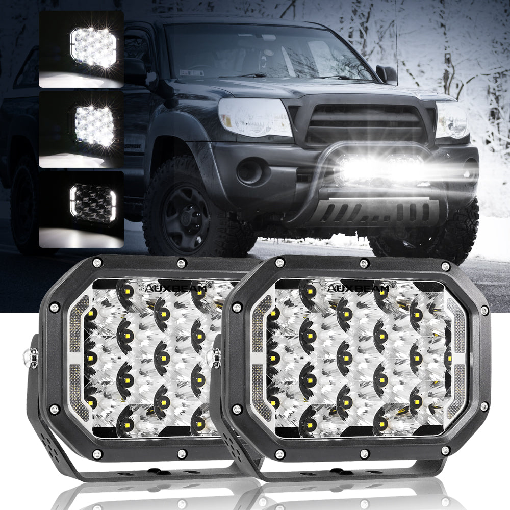 7X5 Inch LED PODS White Driving Lights DRL