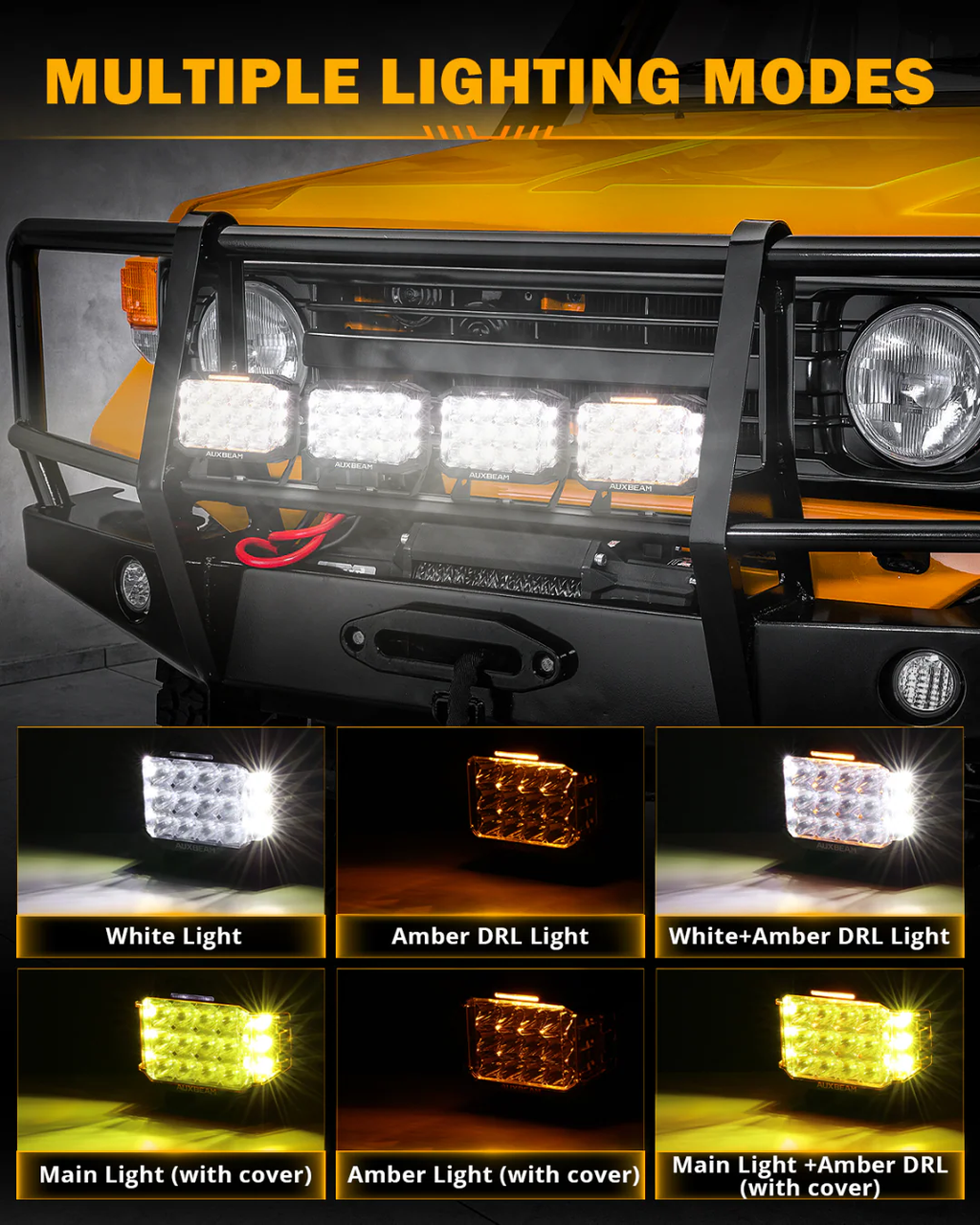 7x5 Inch Rectangle 228 Watt 26100LM Combo Beam Side Shooter | V-Max Se