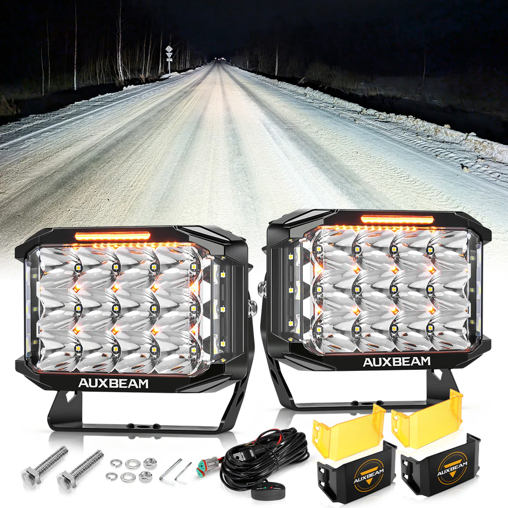 7x5 Inch Rectangle 228 Watt 26100LM Combo Beam Side Shooter | V-Max Series