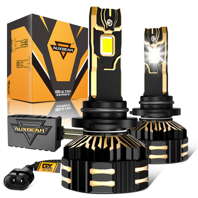 Auxbeam GX Ultra 9006 (HB4) LED headlight bulbs 40000LM 240W with driver and box, India