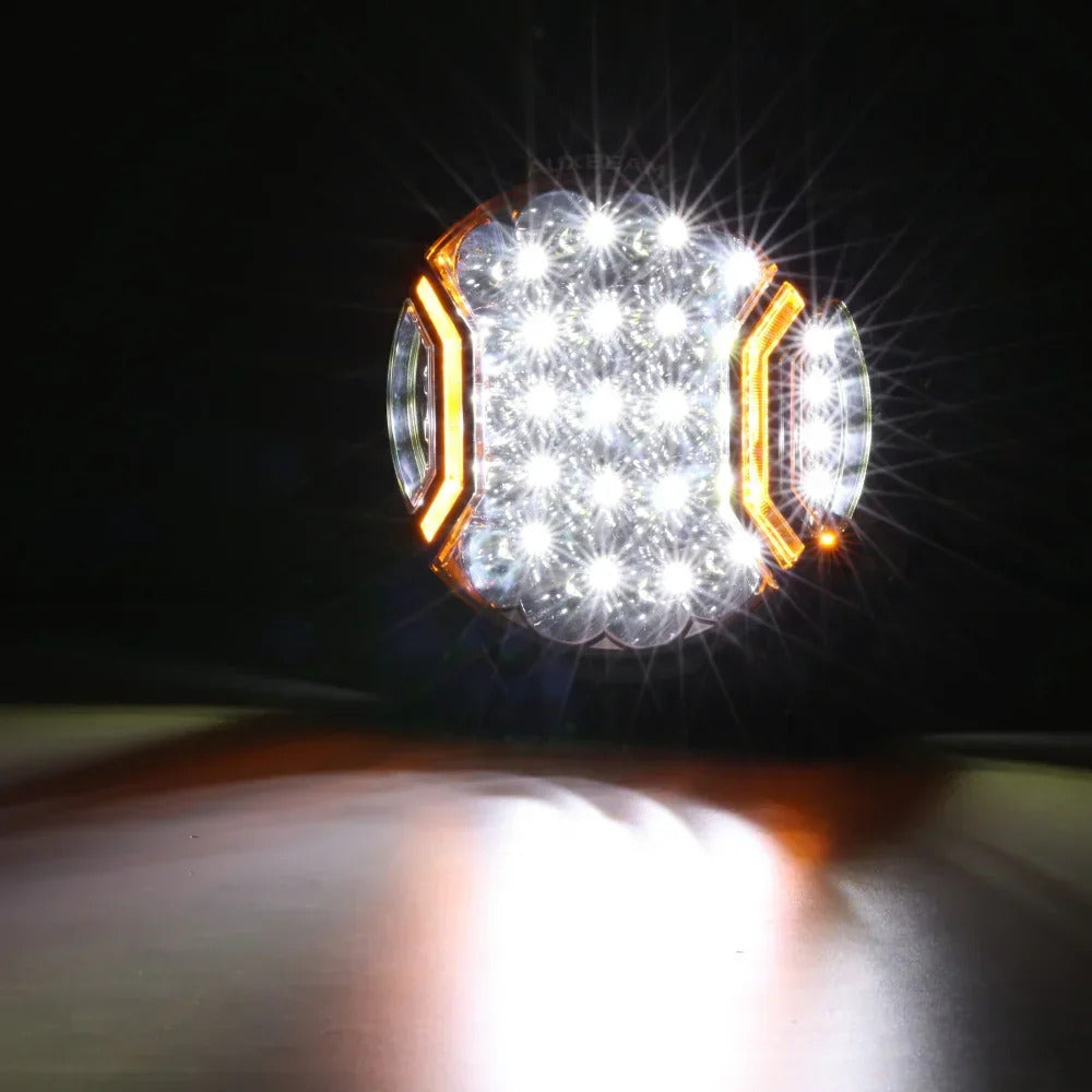 9 Inch 300W LED Side Shooter Driving Lights with Amber DRL | V-Ultra Series