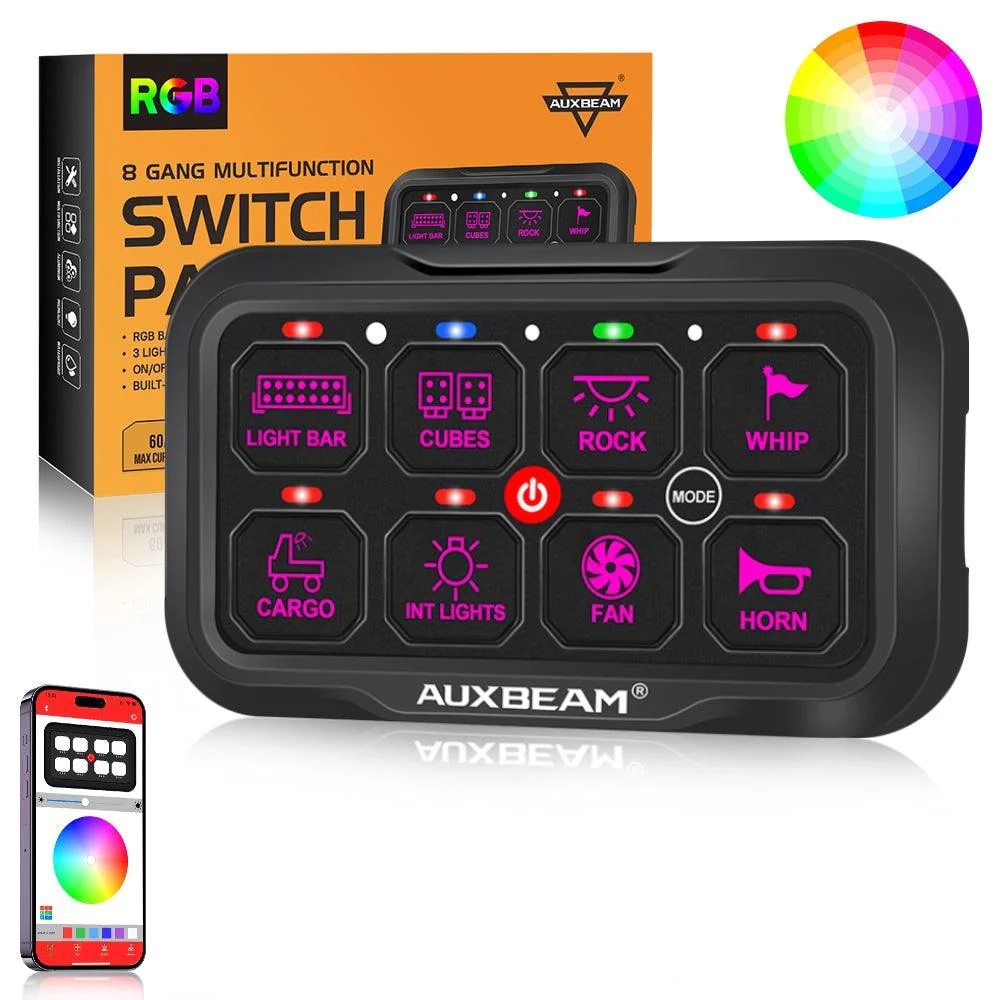 Auxbeam AR Series caravan switch panel with app control