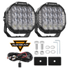 MASTER-T Series 9" Combo Beam Round Off-Road Lights with Amber Backlight