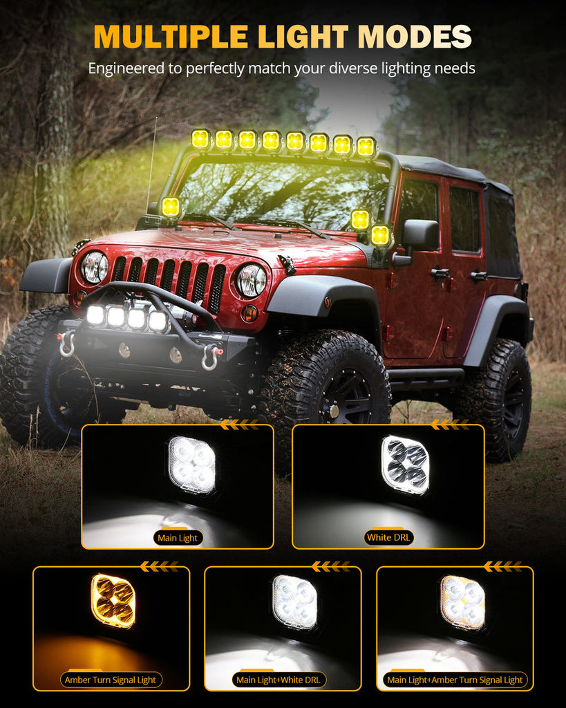 3 Inch 100 Watt Off Road POD Light | Color Play Series