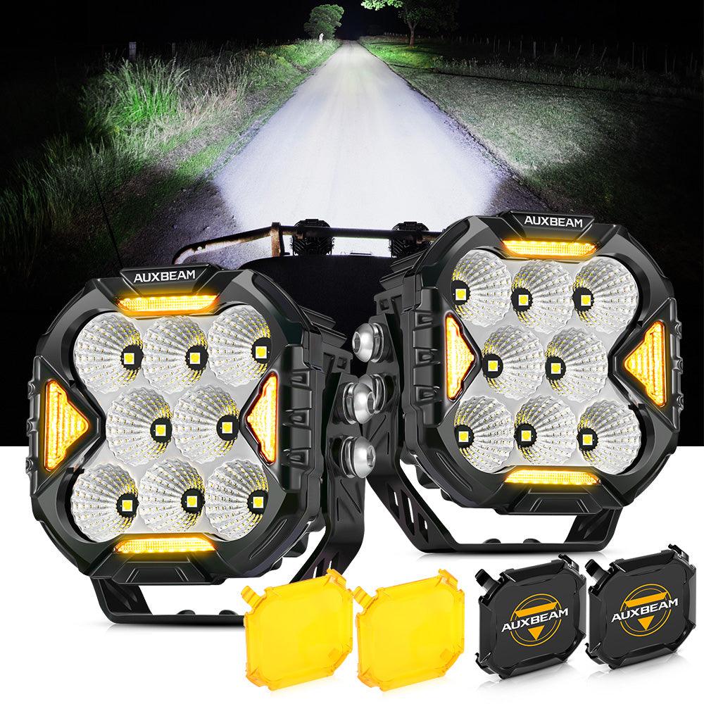 4 Inch Combo LED POD Lights Cube-Z Series | White DRL & Amber Turn signal Lights
